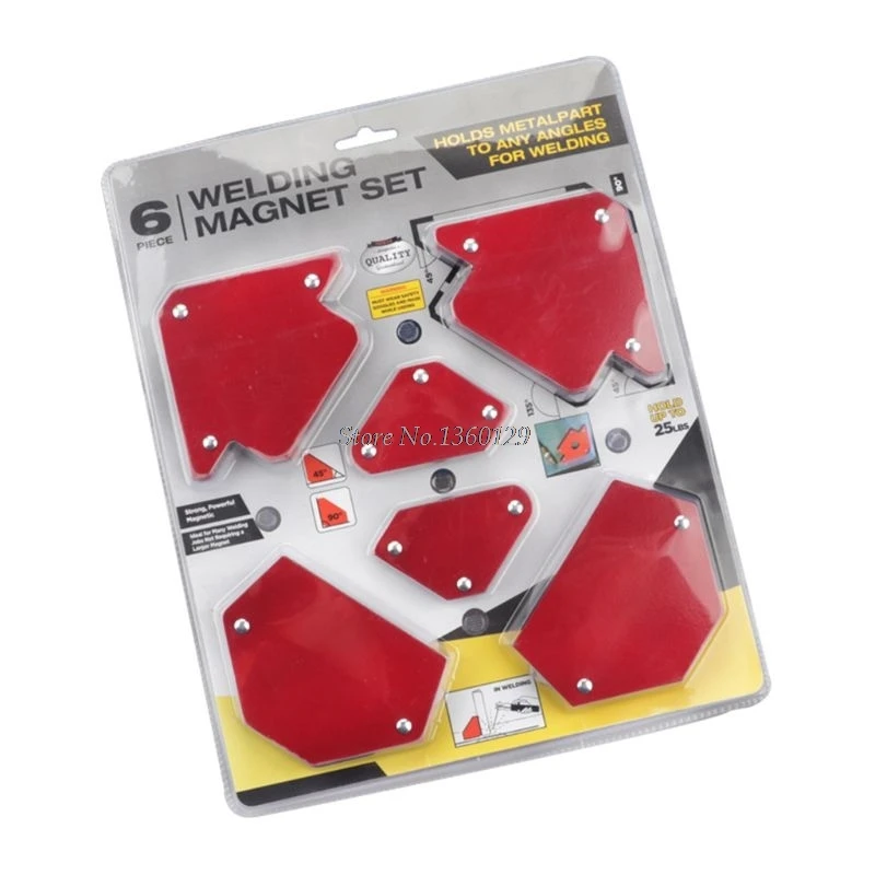 

6 Pcs/Set Triangle Welding Positioner Magnetic Fixed Angle Soldering Locator Tools Without Switch Welding Accessories Dropship