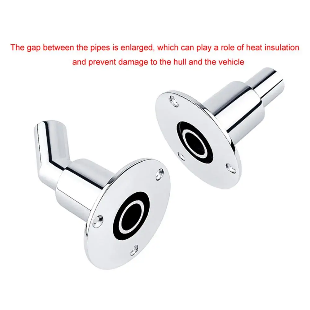 Stainless Steel 316 Thru Hull Exhaust Fitting Tube Pipe Socket Hardware Part Of Air Diesel Heater For Boat Truck Webasto | Спорт и