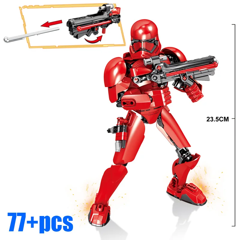 Sith Trooper Звездные войны последний джедай сборная фигурка Rey Chewbaccad Kylo Rend Fin клон капитан люк строительные блоки Скайуокера игрушка - Цвет: Sith Trooper