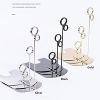 mini place table number card holders stand cake bread price label holder wire picture photo holder wedding menu memo clips