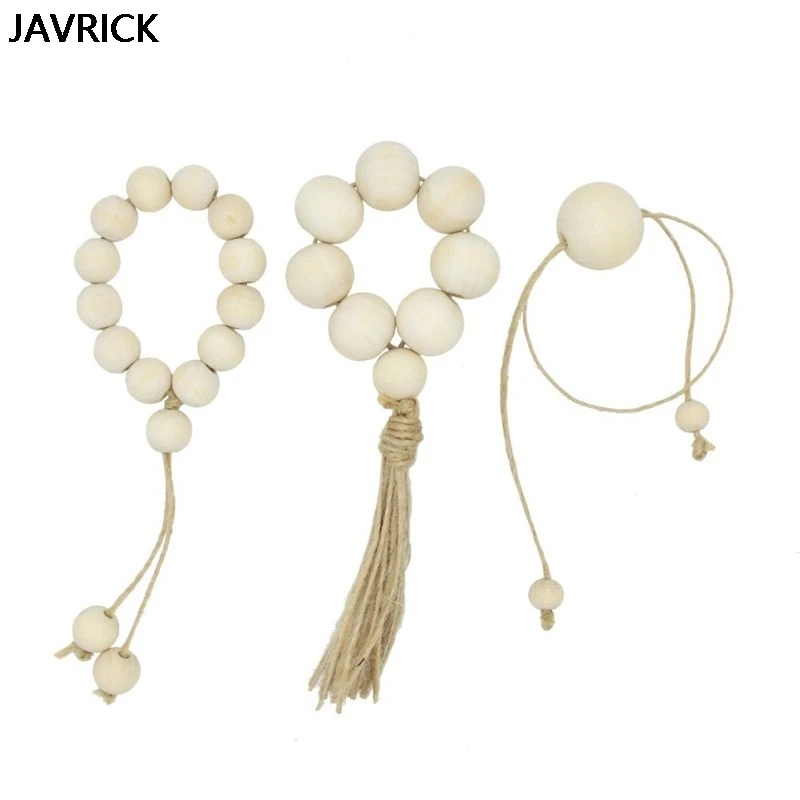 4 шт./компл. из деревянных бусин цветочная гирлянда с Ленточки загородный