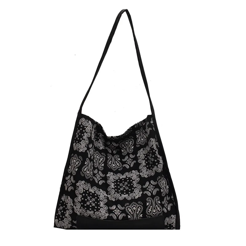 

Casual Totem Folk-custom Nylon Crossbody Shoulder Bags for Women Green Big High Capacity Trends Handbags Shoppers Shopping Bag