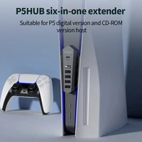 for ps5 hub type c usb3 0 splitter extension charger plug and play 5 port usb hub accessories for ps5 optical drive version