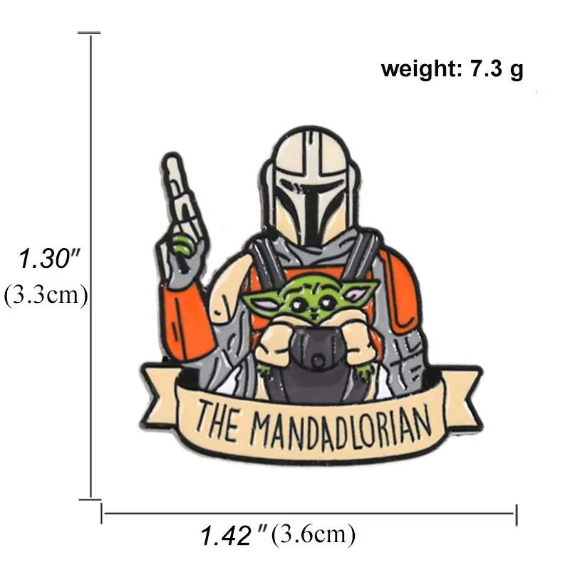 

Disney Yoda Hot Style Brooch Fashion Trend Movie Peripheral Accessories Star Wars Fake Creative Collar Pin Badge