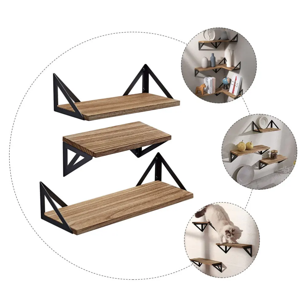 

3 Sets Indoor Sundries Racks Decorative Wall Shelves Sundries Storage Racks