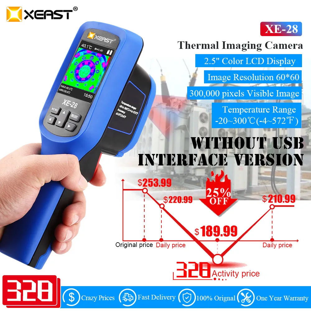 XEAST 2021 горячая Распродажа тепловизор поставляется с USB интерфейсом и 8 Гб XE 26 для
