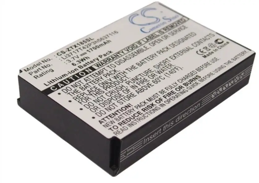 Камерон Сино 1700mAh аккумулятор для TELSTRA F158 F159 X185 ZTE C60 C66 G180 G500 G510 G530 G540 G652 G682.