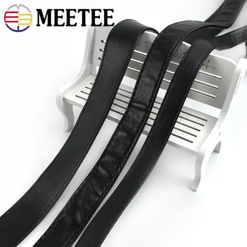 

10Meters Meetee 10-30mm PU Imitation Leather Cords Webbing Bags Strap String Rope DIY Necklace Bracelets Decoration Accessories