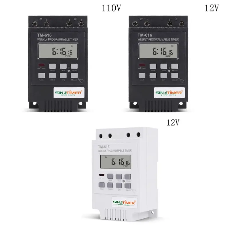 

Цифровой электронный таймер TM616W, 110 В, 30 А, рельсовое крепление, 17 настроек, программируемый на неделю релейный контроллер, Прямая поставка