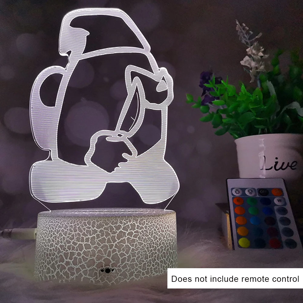 

Cute 3d Night Light Adjustable Night Light 7 Color Night Light Cartoon Led Light Atmospheric Night Light Children's Toys