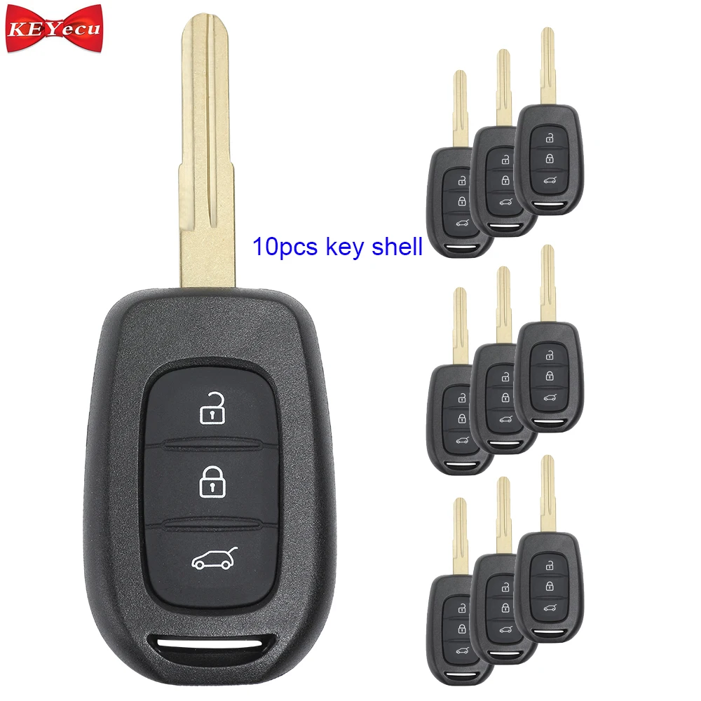 KEYECU 10 шт. для Renault Clio 4 Dokker Duster Logan Trafic удаленный Автомобильный ключ оболочка чехол