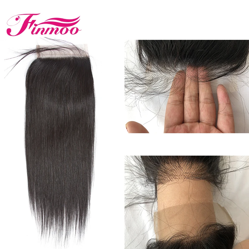 Невидимый HD кружевной закрытие прямые бразильские Remy человеческие волосы 6X6