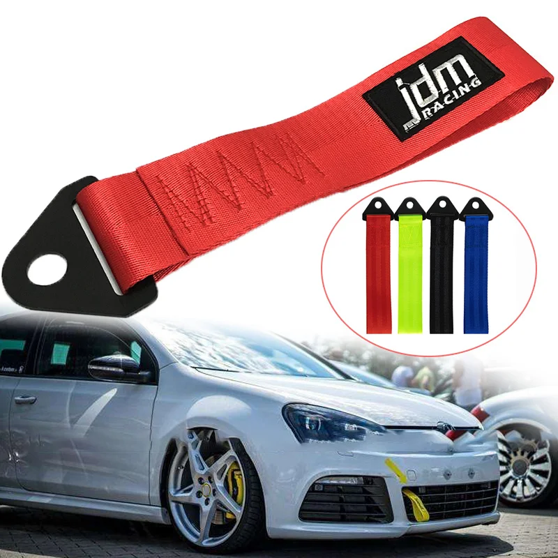 

Newest JDM RACING tow strap Universal High Quality Racing car tow strap/tow ropes/Hook/Towing Bars without Screws and nuts