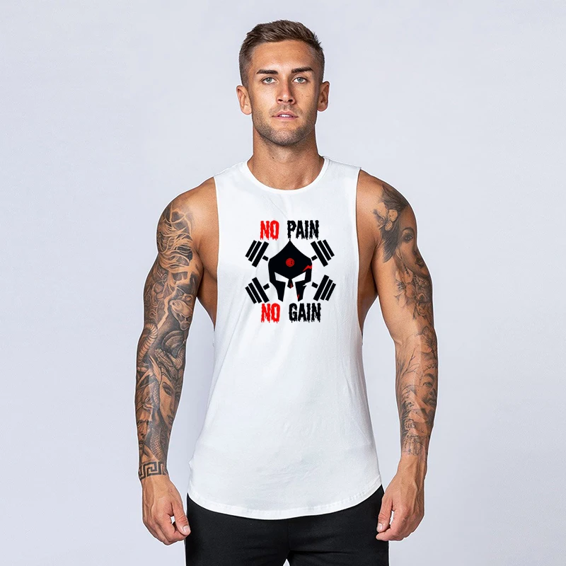 Майка Мужская спортивная с принтом модная майка для фитнеса и тренировок в