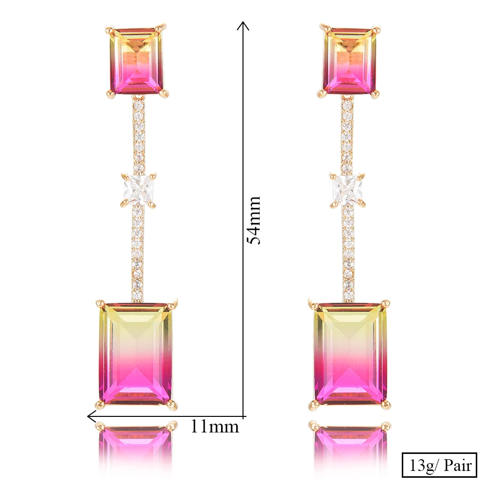 

SISCATHY AAA Crystal Earring For Women Fashion Jewelry Elegant Multicolor Dangle Drop Womens Earrings in Jewelry 2019