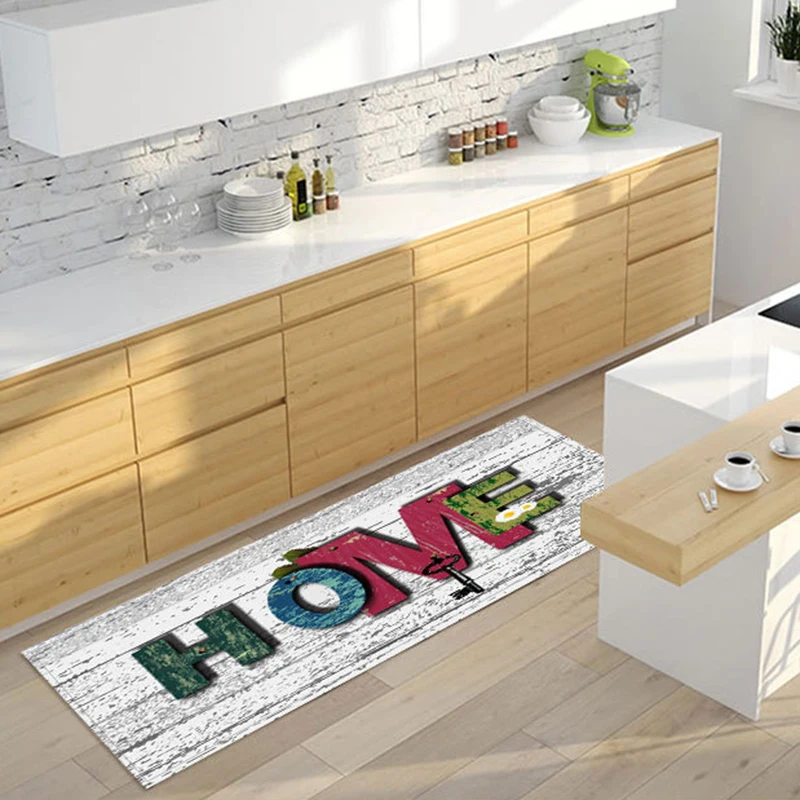 Домашний коврик с принтом для входной двери длинный напольный кухни ванной