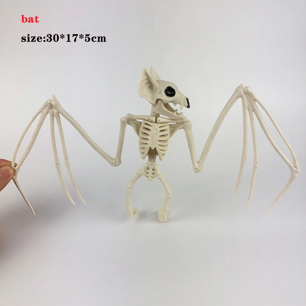 bat Хэллоуин украшения скелет животного собака кости бар череп Хэллоуин ужас дом реквизит для украшения вечеринки - Цвет: bat