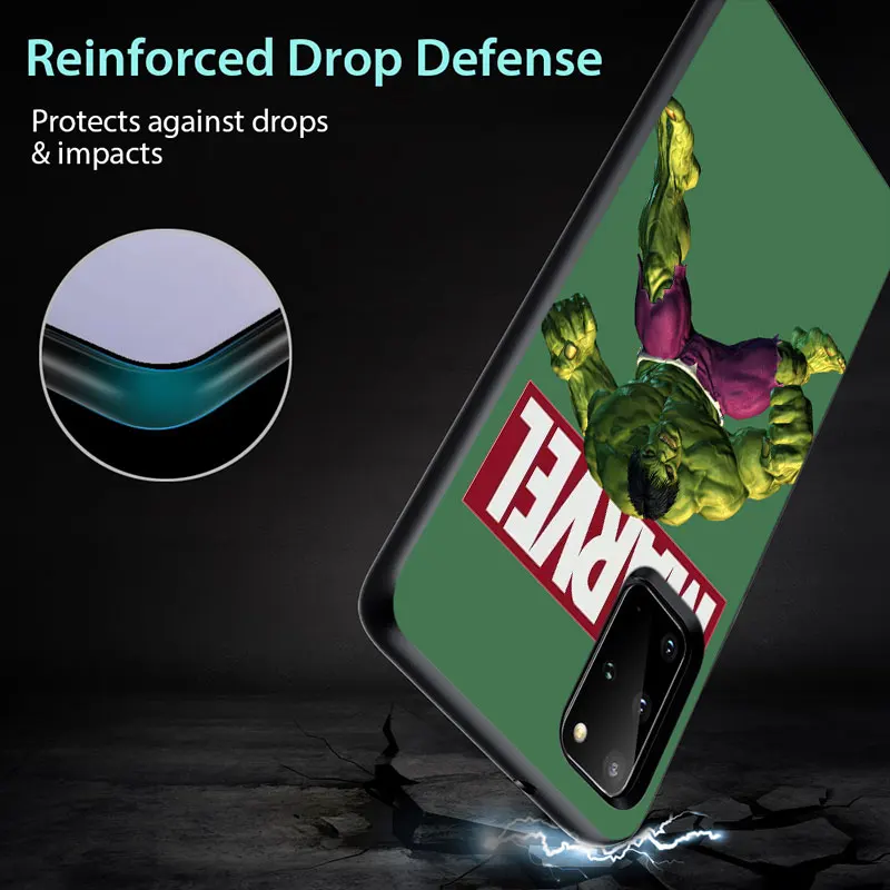 

Marvel superhero Bruce Banner for Samsung S6 S7 S8 S9 S10 S10E S21 Edge Plus Ultra 5G TPU Black Phone Case