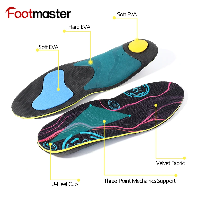 FootMaster Light Sports Orthopedic Insole EVA Insole To Relieve Flat Feet Insoles Arch Support Shoe Pad Unisex Insole