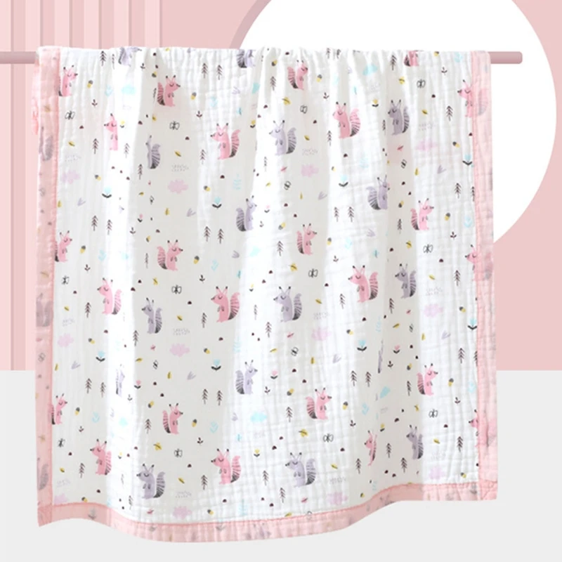 

Cotton Printed Cartoon Wide Edge Quilt Designed for Baby's Delicate Skin Used for Baby Swaddle Baby Blankets Large Bath