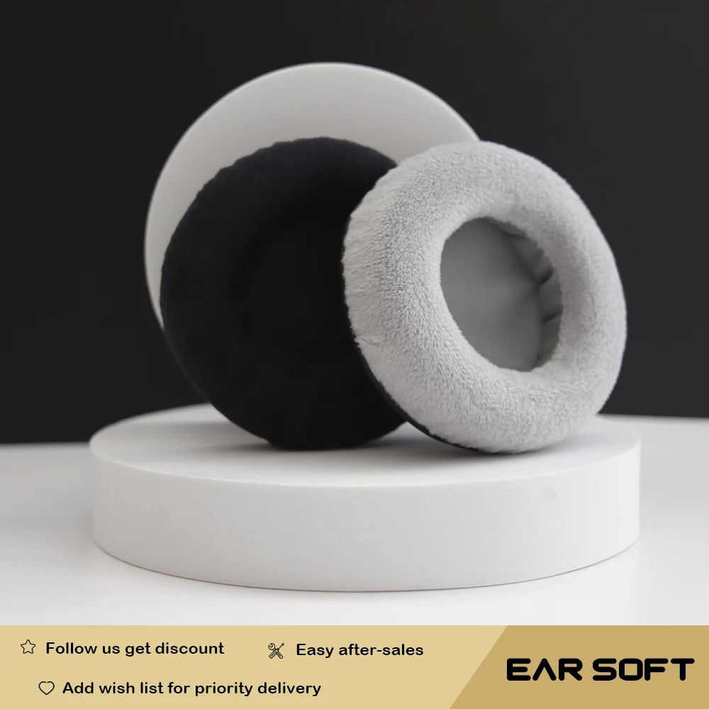 Earsoft Replacement Cushions for Samson SR850 Headphones Cushion Velvet Ear Pads Headset Cover Earmuff Sleeve