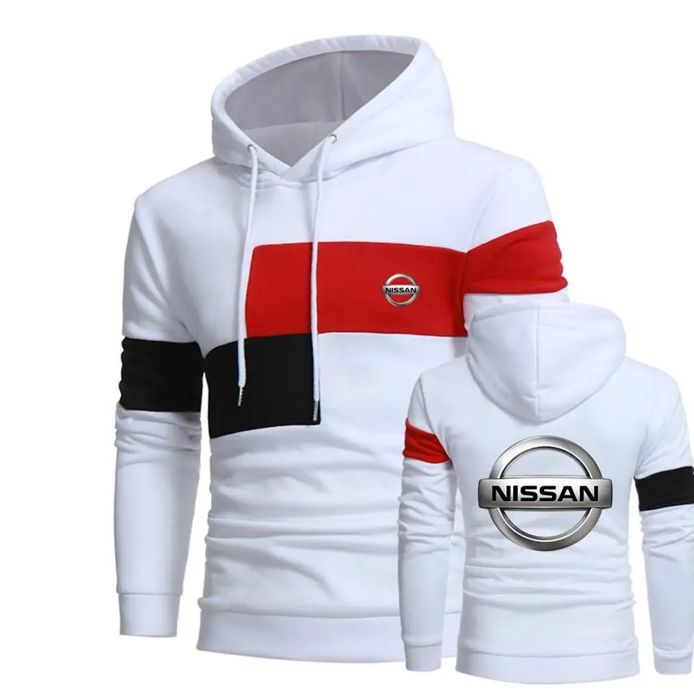 

Men Nissan Custom Logo Hoodies Slim Jackets Spring Autumn long-sleeved color Patchwork Baseball jackets Leisure Outwear Jackets