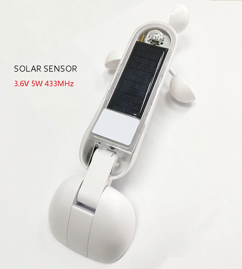 DC118W 433 МГц Солнечный беспроводной датчик ветра солнца дождя для тента и