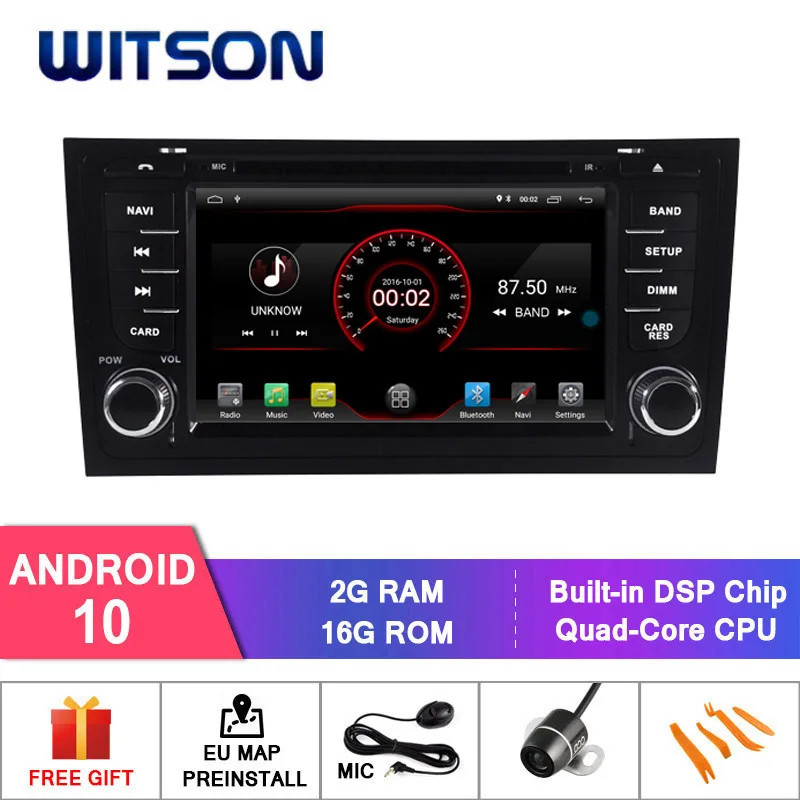 WITSON Android 9 0 IPS HD экран для AUDI A6 S6 RS6 автомобильный DVD GPS радио 4 Гб RAM + 32 FLASH 8