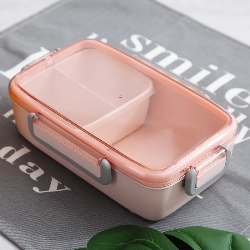 

1PC Portable Microwave Bento Lunch Box Picnic Food Fruit Container Storage Box Healthy Material Kids Adult Separate Lunch Boxes