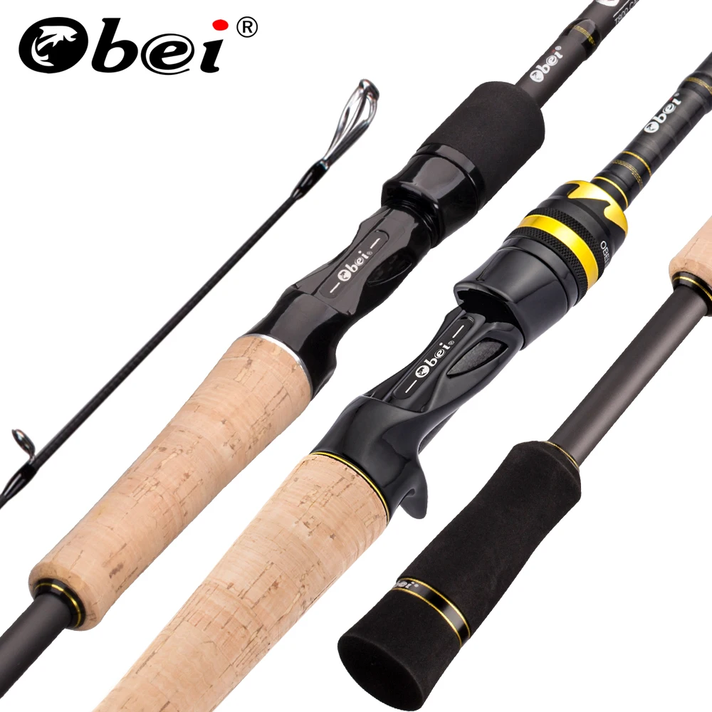 Obei Elf 1.68m 2.1m 2.4 Casting Spinning Fishing Rod Travel Ultra Light Street Fishing Boat Lure Two Tips 5-50g M/ML/MH Fast Rod