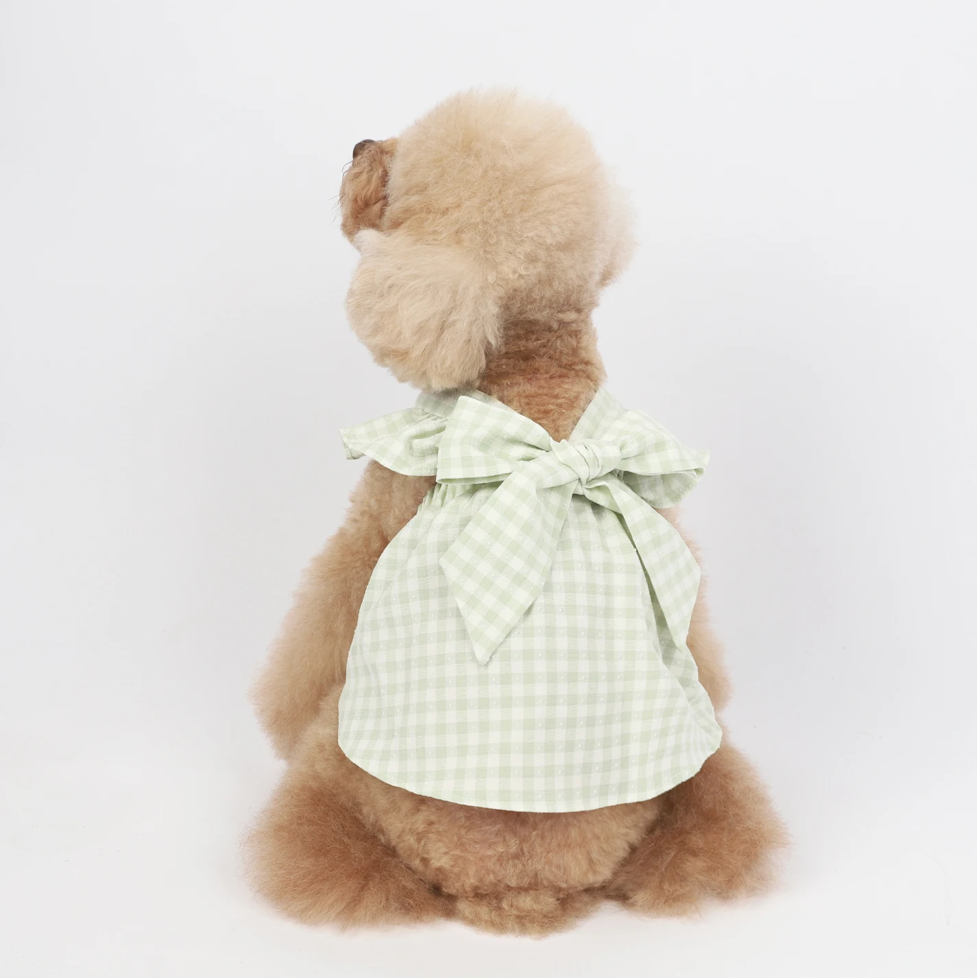 Клетчатая юбка с бантом женская одежда для собак Тэдди платье щенков