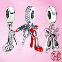 fashionnew 925 sterling silver pendant sneaker heels shoe dangle charms fit original pandora bracelets women diy jewelry