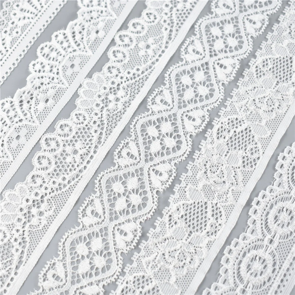 Красивое высококачественное Белое кружево 5 ярдов/Лот эластичное аксессуары