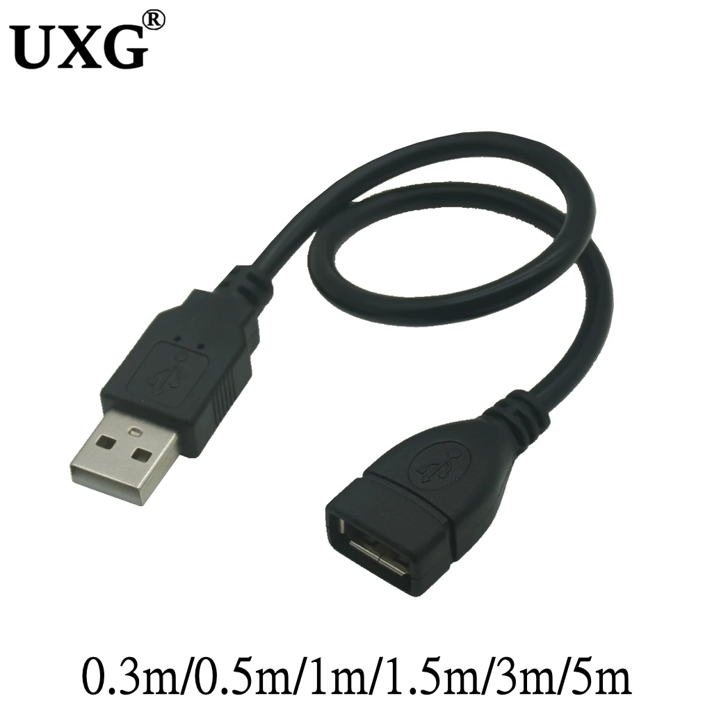 Cable extensor USB 2,0, transmisión de datos, supervelocidad, para Monitor, proyector, ratón,...