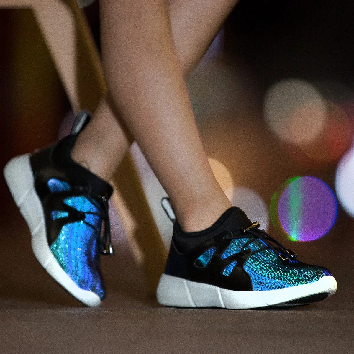 

Fiber Optic Shoes for Children,Boys and Girls Led Shoes USB rechargeable light up Shoes for Kids Lightweight Sneakers Size 40