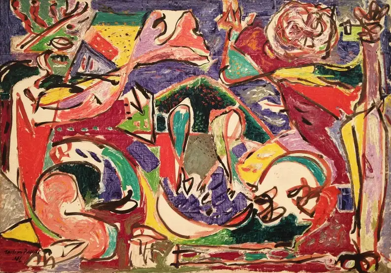 

Абстрактная ретро картина маслом настенное украшение для дома