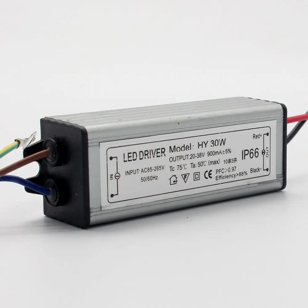 Светодиодный водонепроницаемый трансформатор 10 Вт 20 30 50 100 Вт|Трансформаторы