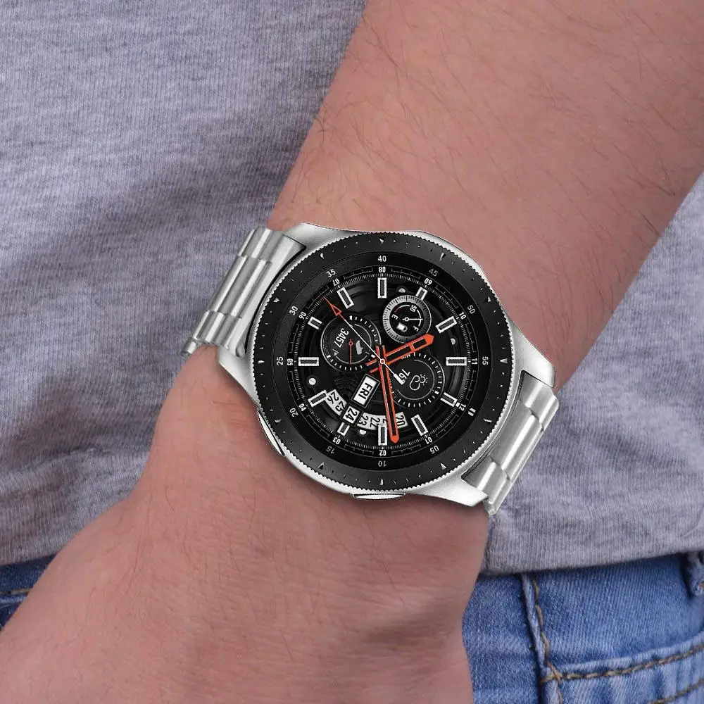 20 мм 22 мм браслет из нержавеющей стали ремешок для samsung Galaxy watch(46 мм 42 мм) gear S3 Frontier/классический сменный ремешок для часов