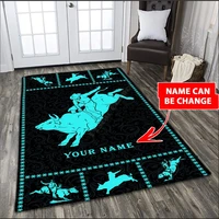 personalized name bull riding area rug 3d printed rug floor mat rug non slip mat dining room living room soft bedroom carpet 6