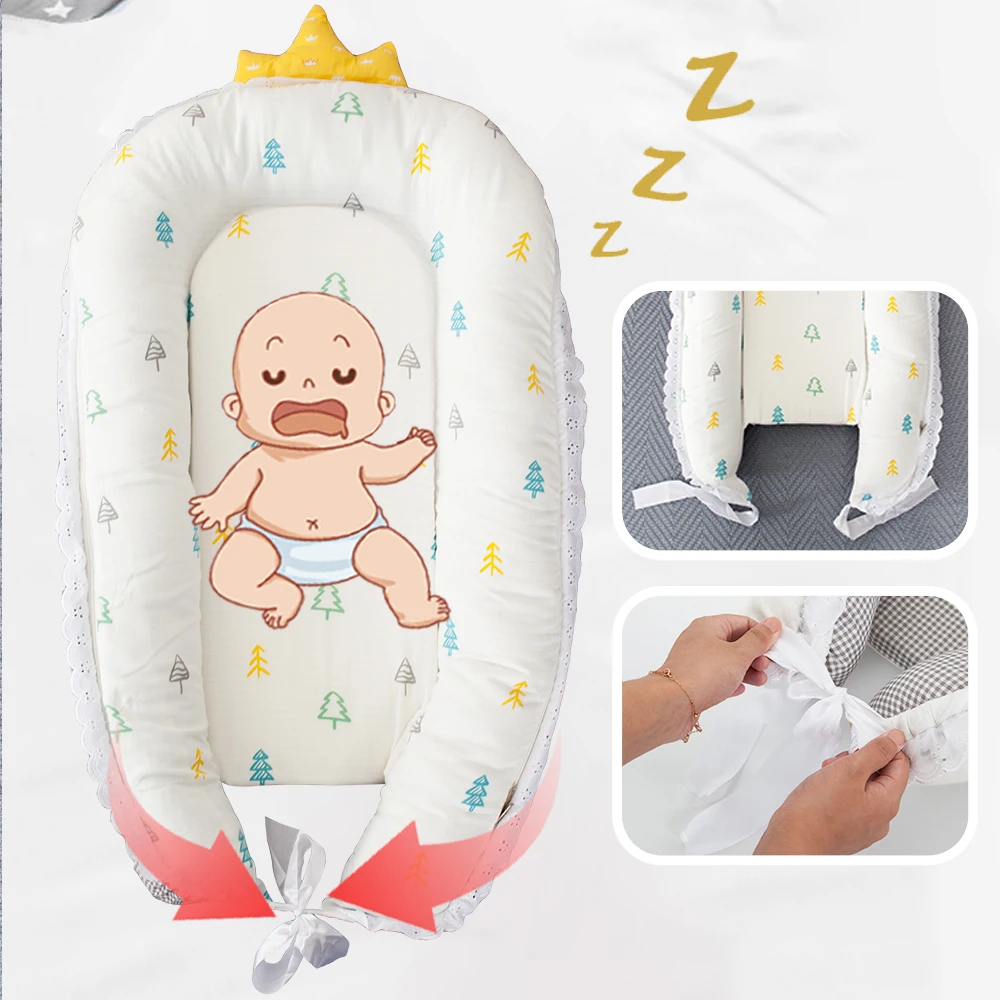 

Портативная Защитная марлевая Колыбель Baby Nest для новорожденных, дорожная кровать, моющаяся хлопковая Колыбель