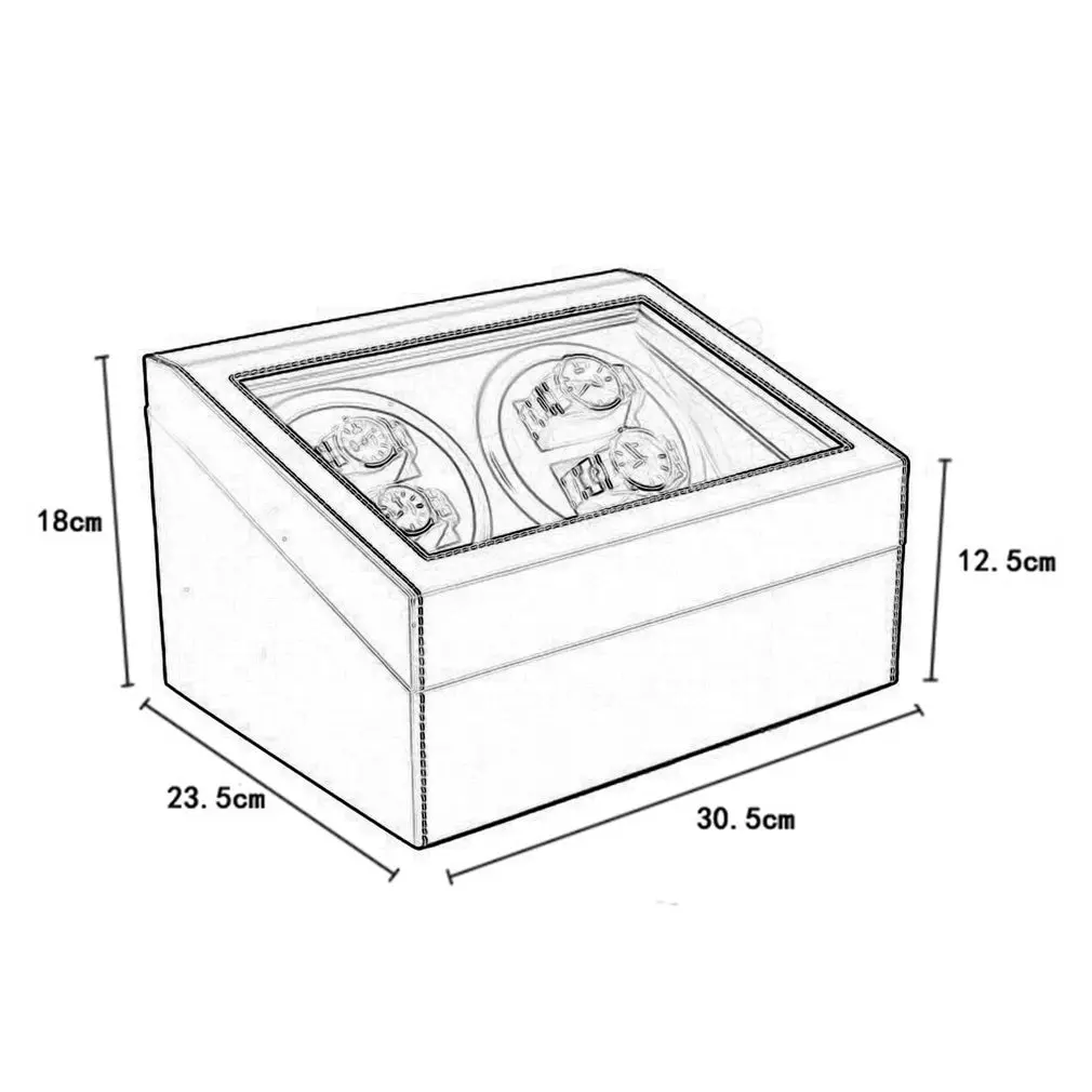 

High Quality Automatic Mechanical Watch Winders Storage Box Case Holder 4+6 Collection Watch Display Jewelry Watch Winder Box