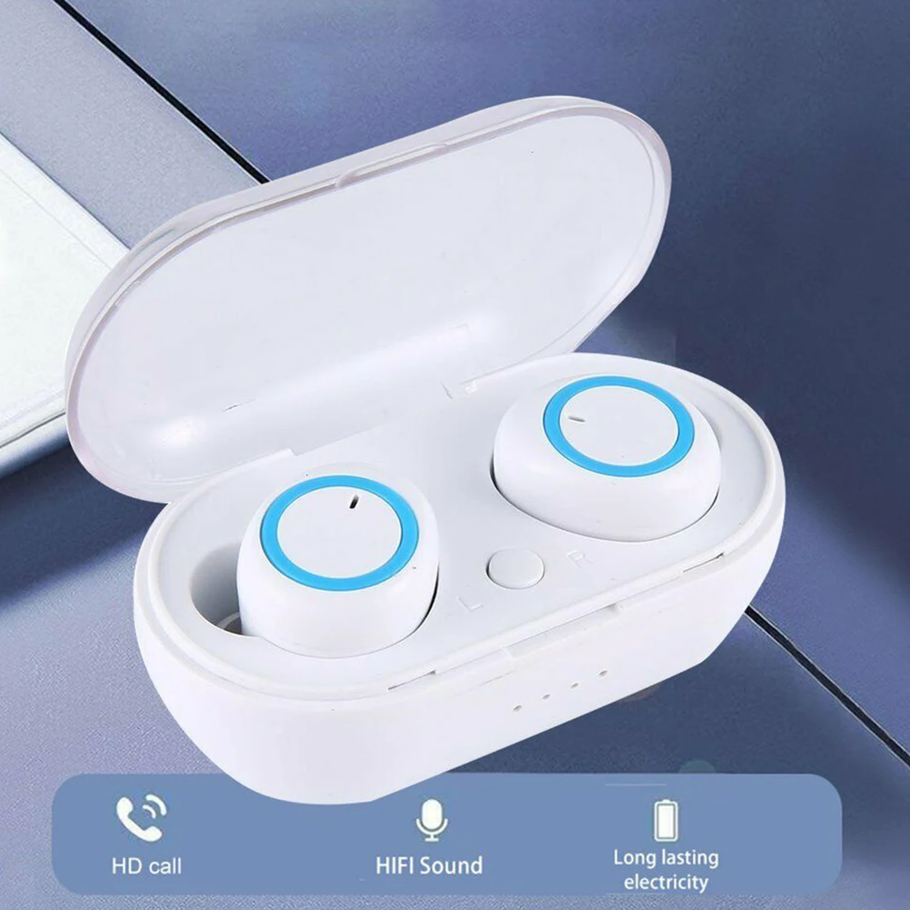 Bluetooth наушники в ухо V5.0 мини шумоподавление портативный говорящий бинауральный