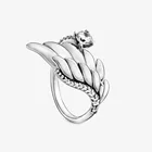 Зима 2019 Новое поступление 925 пробы серебряные женские кольца Сверкающее кольцо в форме ангельских крыльев для помолвки ювелирные изделия юбилей