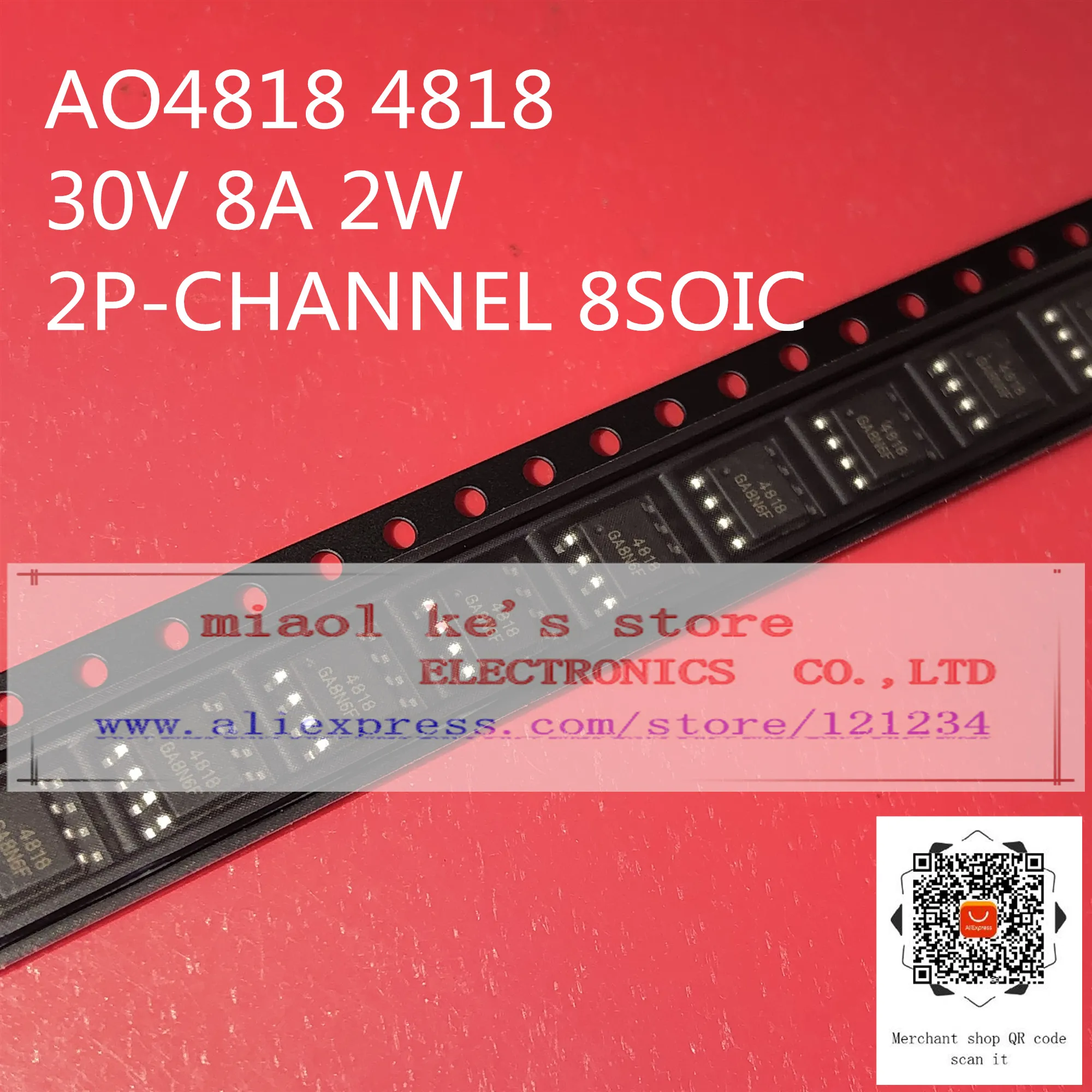 [10pcs] AO4813 AO4813L AO4818 AO4818B AO4818BL 4813 4813L 4818 4818B 4818BL - 100% New MOS field effect transistor |