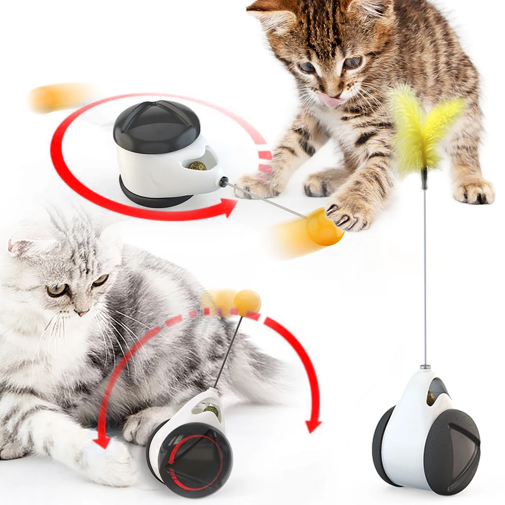 

Funny Cat Toy Swing Tumbler Interactive Balance Car And Catnip Kitten Indoor Chasing Balance Car Pet Relieve Boredom Supplies