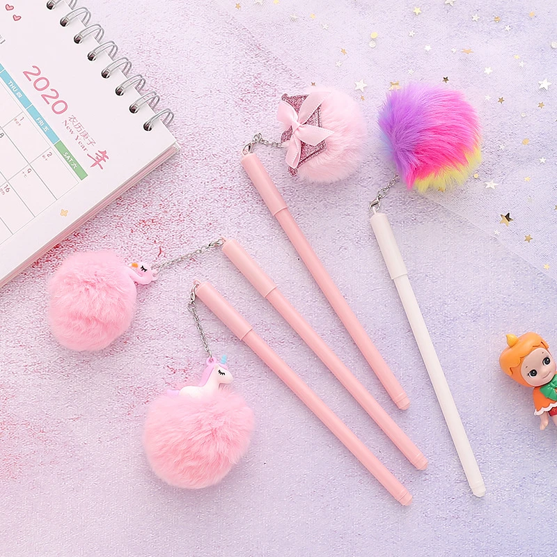 Гелевая ручка Lytwtw с милым мультяшным плюшевым кулоном 1 шт. | Канцтовары для офиса