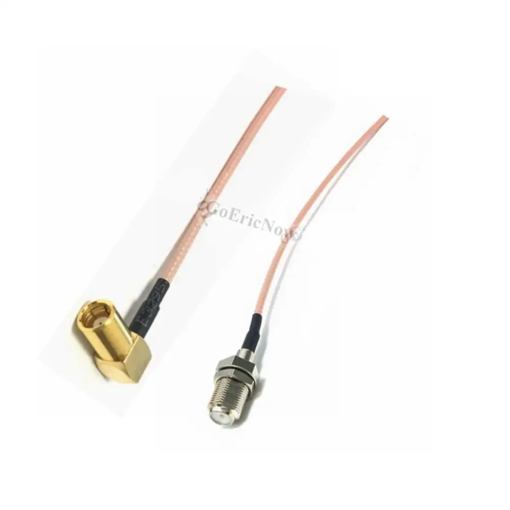 10 шт. RF коаксиальный 75 Ом прямоугольный SMB штекер/гнездо к F для коннектора кабеля