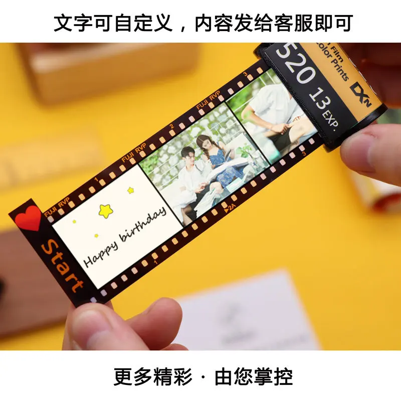

Creative customized wooden box camera DIY photo album film integrated birthday and New Year gift for boyfriends and girls