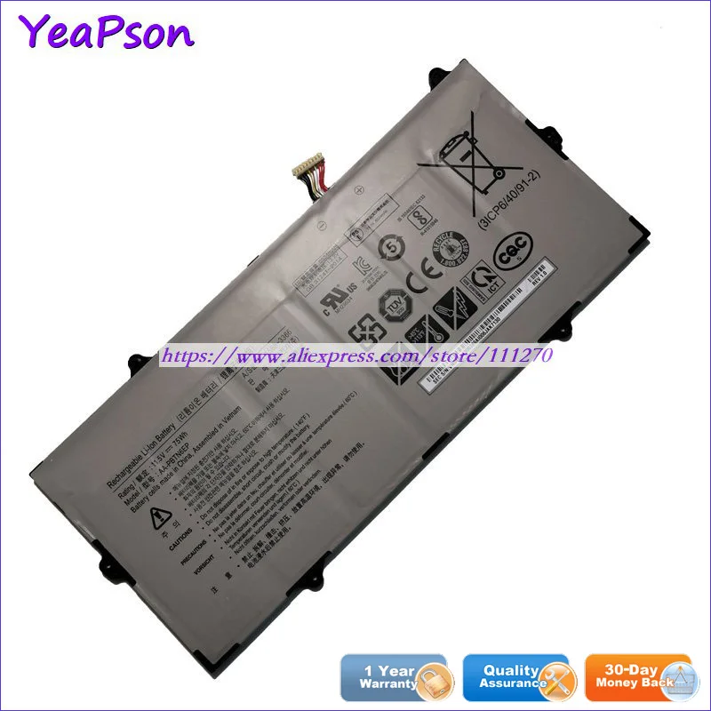 Yeapson 11 5 в 6500 мАч 75Wh натуральная AA PBTN6EP батарея для ноутбука Samsung Notebook 9 NP900X5T X05CN 900X5T