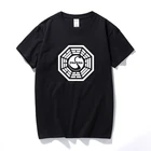 Американский сериал LOST Dharma Initiation, футболка для фитнеса с коротким рукавом, футболки для фанатов, топы, футболки, Camisetas Masculinas
